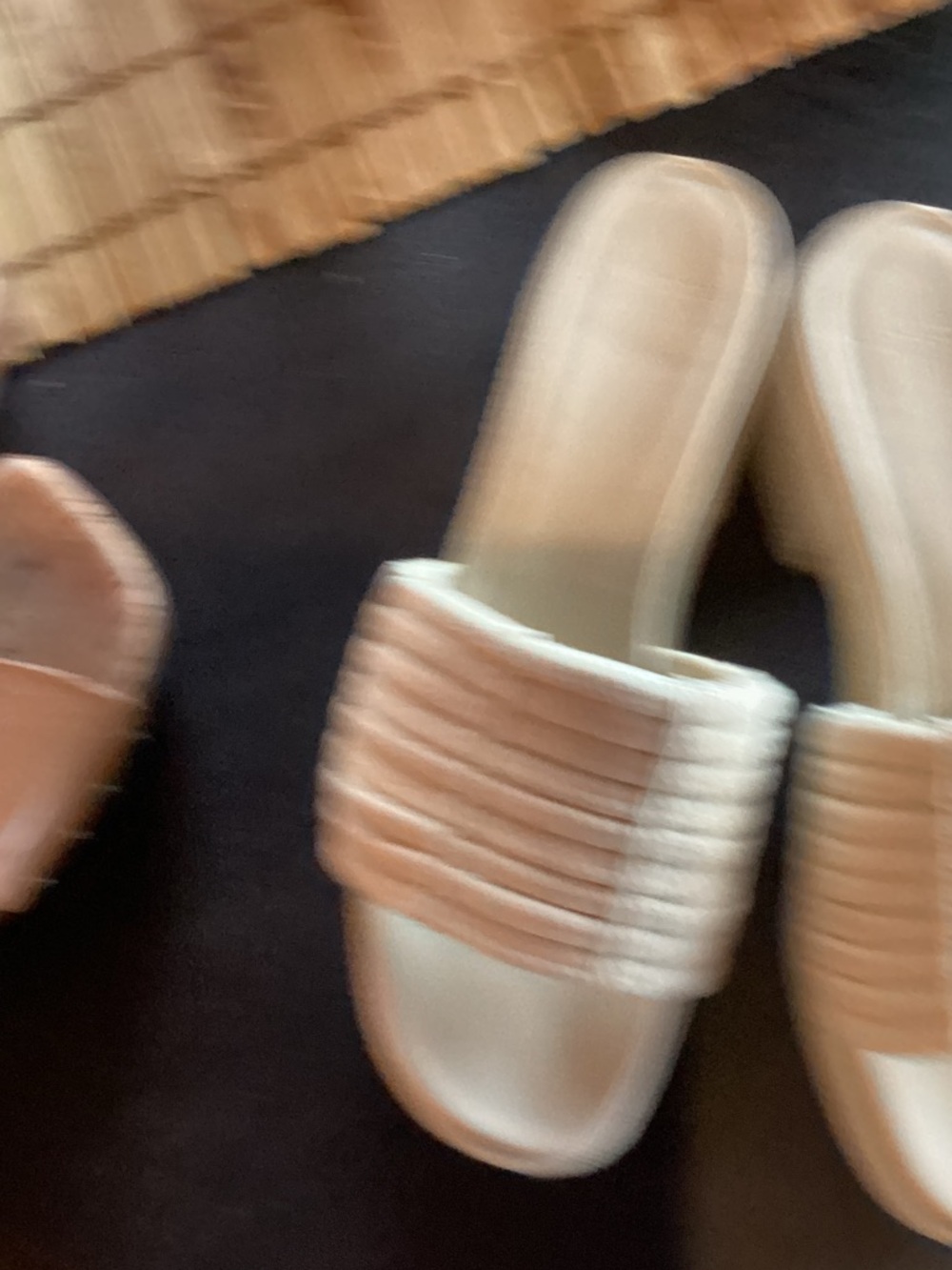 Vince Cream Rope-Textured Platform Slide Sandals - Picture 2 of 3
